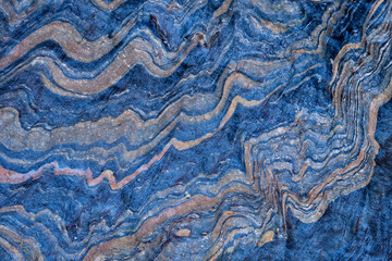 Surface of blue metamorphic rock