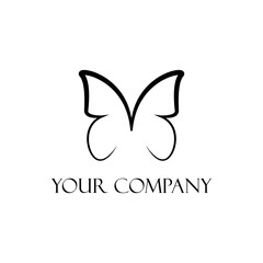 Butterfly simple logo template design for company, brand, logo, emblem, and more