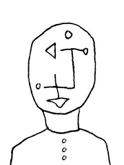 Fantasy alien sketchy drawing