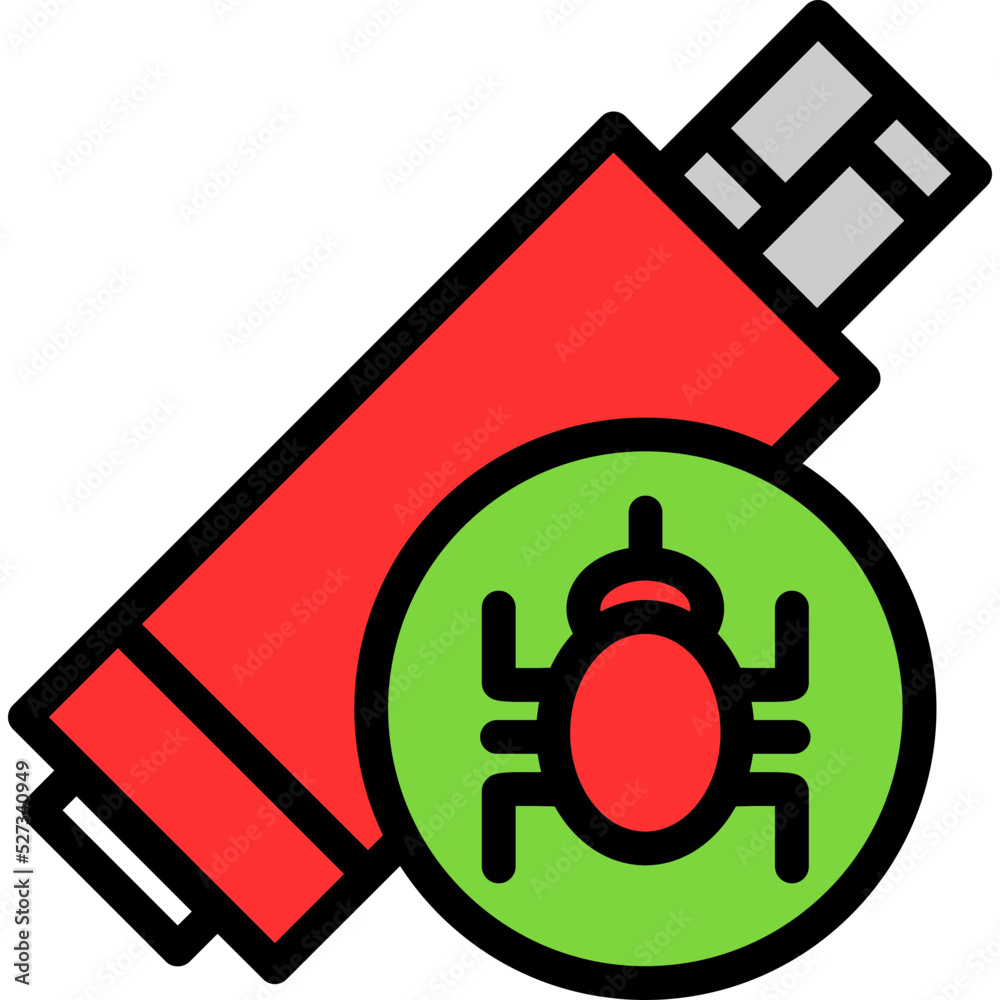 Poster pendrive virus icon