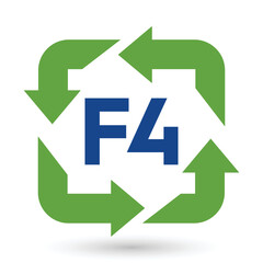 F4 logo design for the recycling world