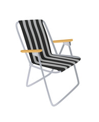 Grey outdoor chair. vector illustration