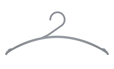 Grey metal hanger.  vector illustration