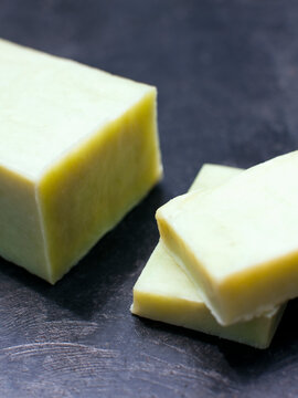 A block of eucalyptus-scented soap. Siem Reap, Cambodia.