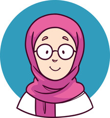 male and female profile avatars with flat design cartoon concept