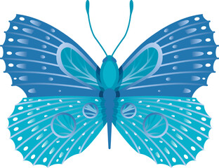 Beautiful elegant winged moth. Magic ornament animal