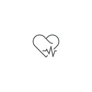 heart pulse sign icon vector illustration