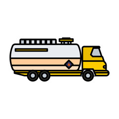 Fuel Delivery Truck with Tank Concept, Mobile Petrol Station with Dispenser Vector color Icon Design, crude oil and natural  Liquid Gas Symbol, Petroleum  and gasoline Sign, power and energy market st