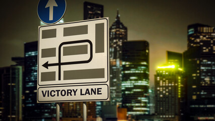 Street Sign to Victory Lane