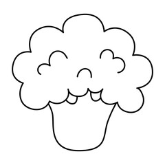 Card with broccoli line