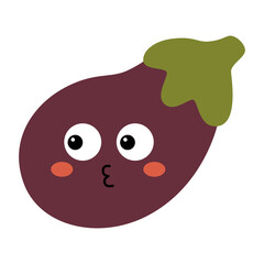 Eggplant vegetable cartoon icon