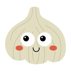 Garlic cartoon icon.