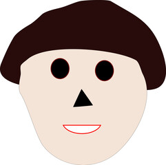 icon, face, mask, illustration, smile, cartoon, symbol, happy, art, alien, design, fun, head, emoticon, sad, black, human, theater, smiley, sign, funny, eye, person, cartoon, character, guy, man, back
