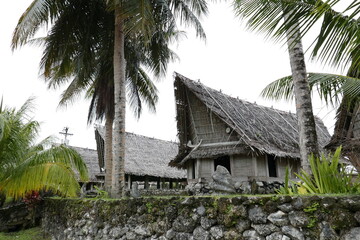 Fototapeta na wymiar Colonia city in Yap state, Micronesia.