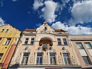 Neo-Rococo style rebuilt to art nouveau in Kromeriz, Czechia