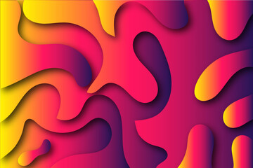 Abstract modern colorful paper cut shapes background. You can use template, banner, poster, brochure, book cover, booklet design