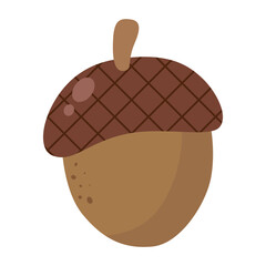 Acorn icon flat