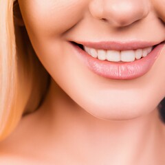 Obraz premium Blonde Woman Smiling