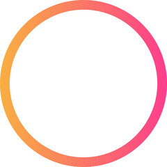 aesthetic colorful circle gradient frame decoration