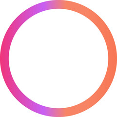 aesthetic colorful circle gradient frame decoration