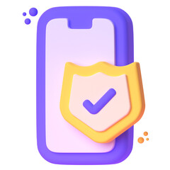 Obraz premium Protected Phone in 3d render for graphic asset web presentation or other