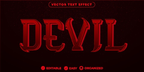 Devil Text Effect,Fully Editable Font Text Effect