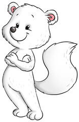 Ein niedlicher Polarfuchs