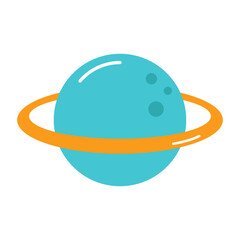 Saturn flat icon © Sathaporn