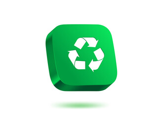 Obraz premium Collection of different recycle icons isolated on white 