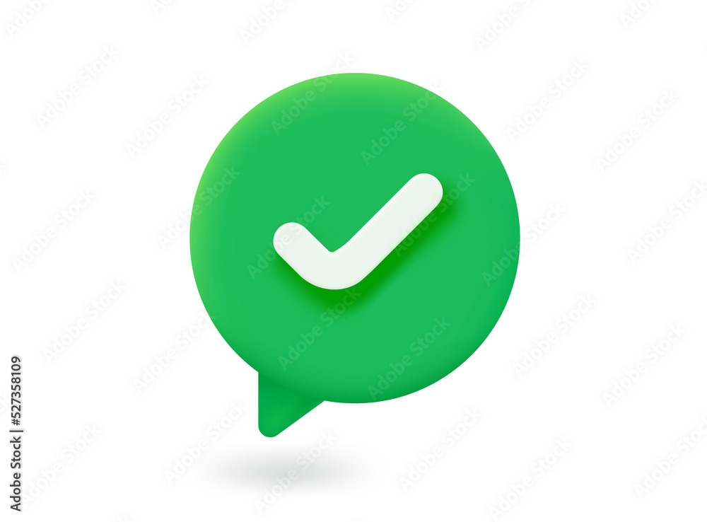 Poster Approve message concept. Speech bubble with checkmark. 