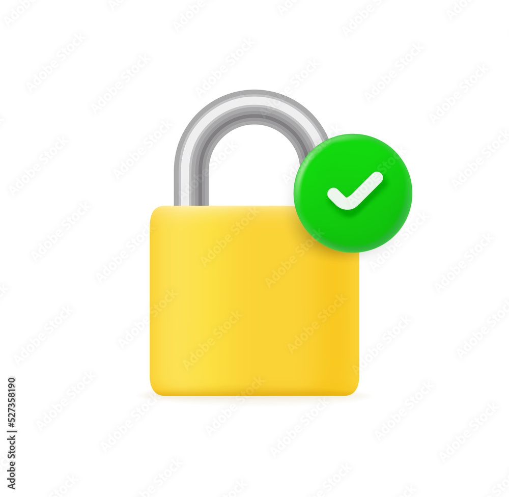 Poster Lock icon with checkmark.