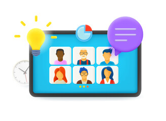 Using modern tablet computer for online video conference