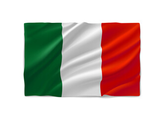 Obraz premium Flag of Italy. 3d vector object isolated on transparent background