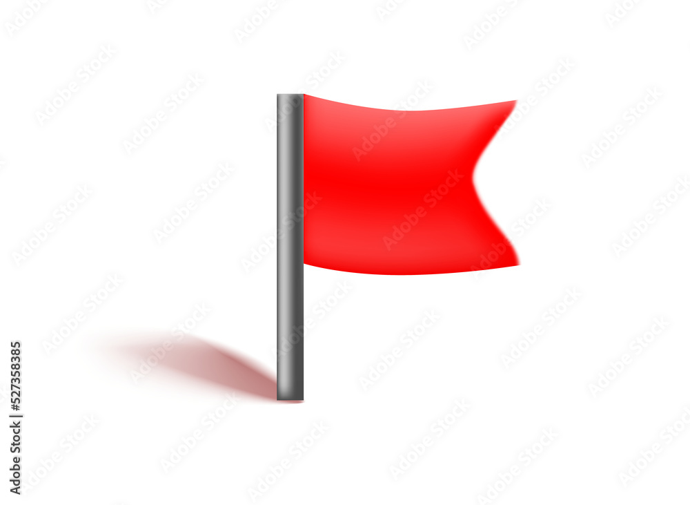 Poster Red flag on a red backgrond.