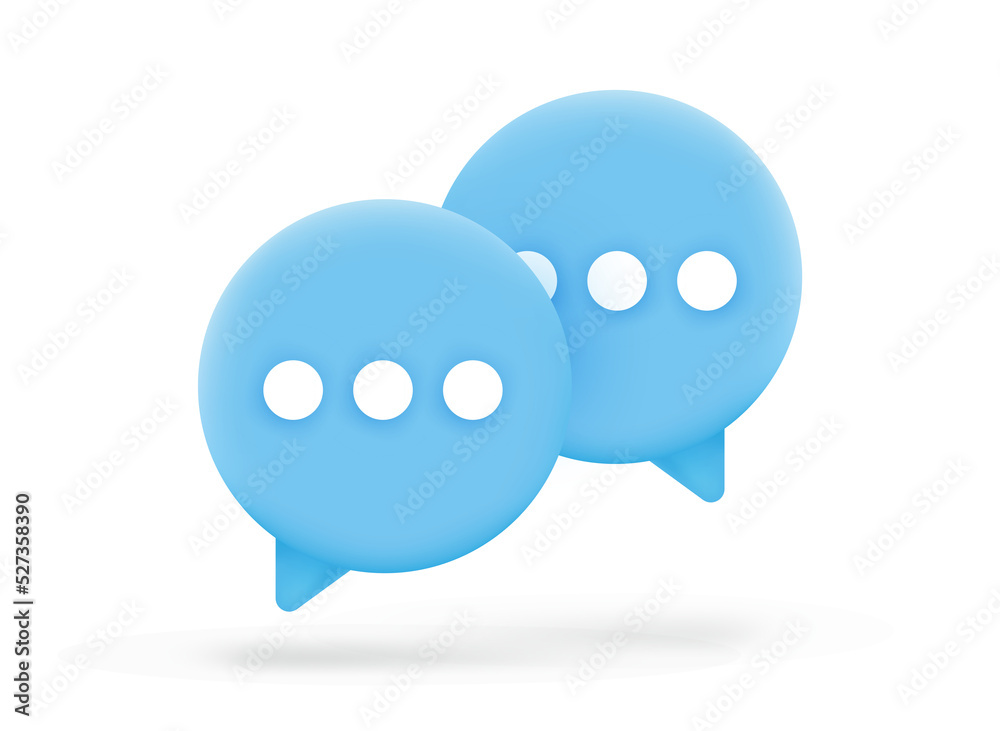 Poster Dialog concept with speech bubbles isolated on transparent background.