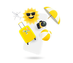 Booking adventure via modern smartphone.