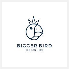 Bird logo vector line art design template luxury modern minimalist and feminine for business