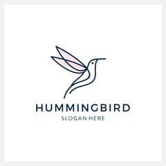 Bird logo vector line art design template luxury modern minimalist and feminine for business