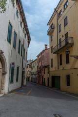 Fototapeta na wymiar View over street in Vicenza, Italy.