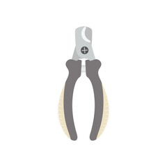 scissors for cutting nails in cats, vector illustration