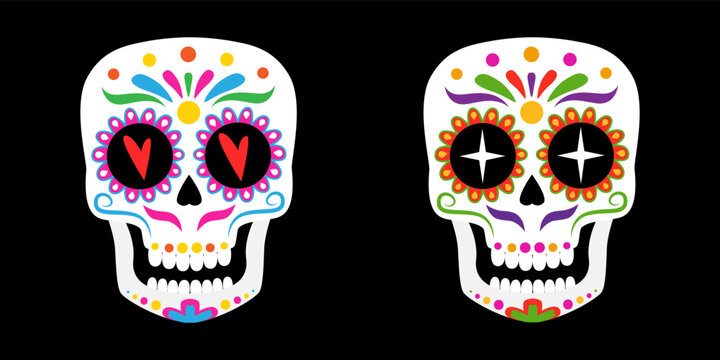 Sugar skulls. Dia de los muertos - day of the dead.