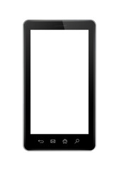 3D mobile phone, smartphone isolated on white