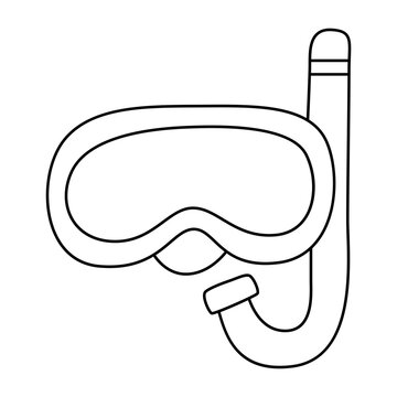 recommend clip art: Diving mask icon line