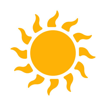 Sun icon flat vector illustration Clipart