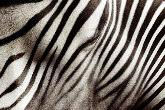 Stripe animals jungle tiger zebra fur texture pattern seamless repeating white black.  3d render, Raster illustration..