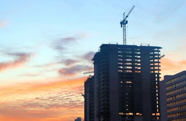 Fototapeta premium Watercolor clouds in the sky over Panama City