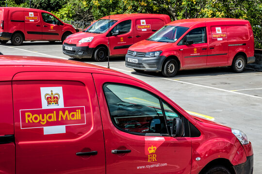 Royal Mail Post Office Delivery Vans Parked