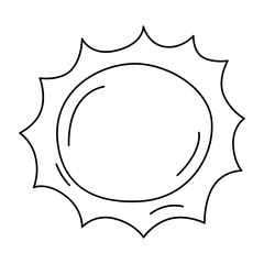 Sun star line outline icon