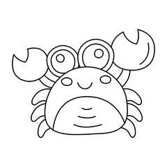 Crab tropical related line style icon