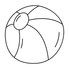Beach ball linear icon